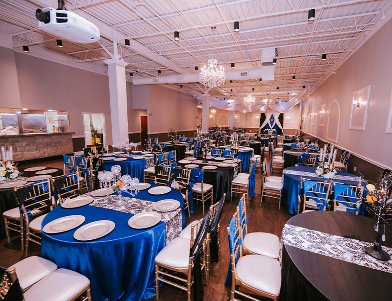 Quinceañera venue with custom lighting
